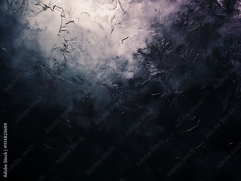 Leinwandbilder grainy gradient abstract dark background with bokeh light effects, retro soft textures