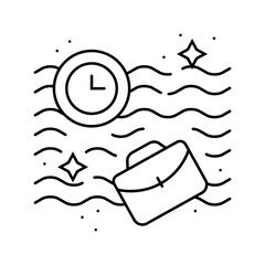 flow state time management line icon vector. flow state time management sign. isolated contour symbol black illustration