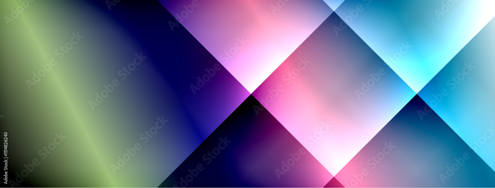 Aufkleber Dynamic shadow lines with gradient colors geometric background