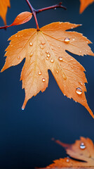 autumn leaves on water