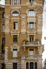 ornate building with a distinctive architectural style, likely from the early 20th century