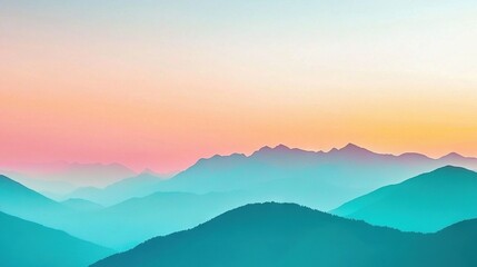 Fototapeta premium A stunning view of a mountain range surrounded by pink and blue skies in both the background and foreground