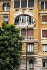 ornate building with a distinctive architectural style, likely from the early 20th century