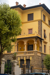 ornate building with a distinctive architectural style, likely from the early 20th century