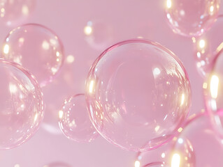 Transparent gradient bubbles, 3d rendering
