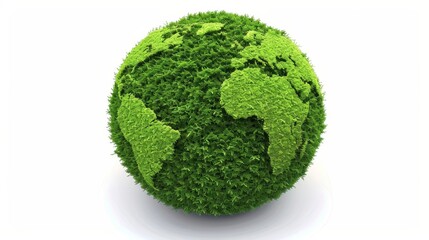 Isolated earth on white background for earth day and sustainable environment concept
