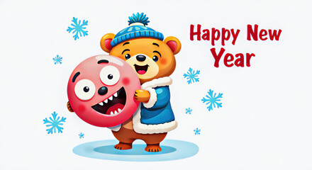 Naklejka premium New Year's card