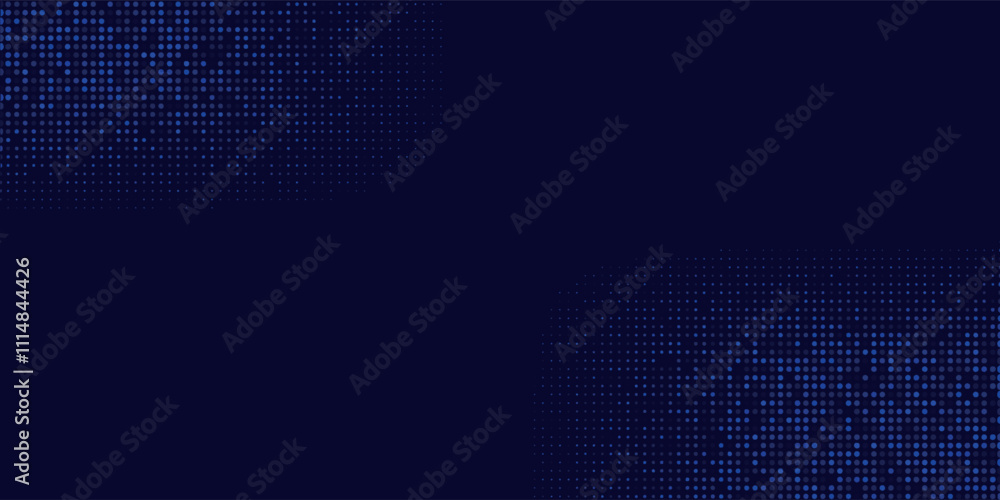 Poster dark background with blue pixel pattern. vector illustration of abstract bg with geometric square el