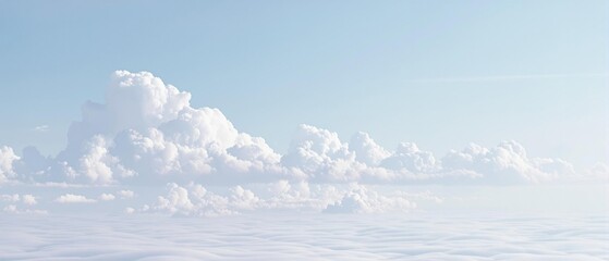 A gentle cloud drifting across a pale blue sky, gentle movement., natural phenomenon