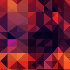 Fototapeta premium RedGeometric Triangle Pattern Seamless Wallpaper Illustration