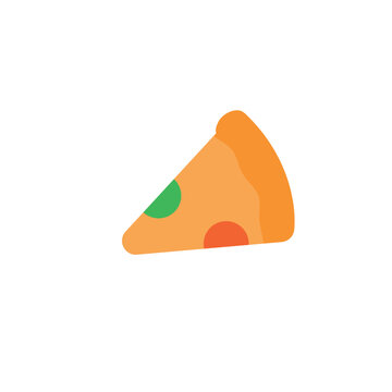 vector illustration of a flat design of coloured pitza pieces.