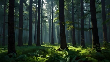 Obraz premium Beautiful Forest Generative A