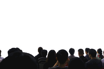 Abstract background of audience in corporate business meeting conference event in the hall, listener in traning workshop