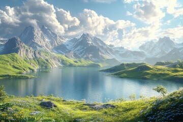 Fototapeta premium lake in the mountains