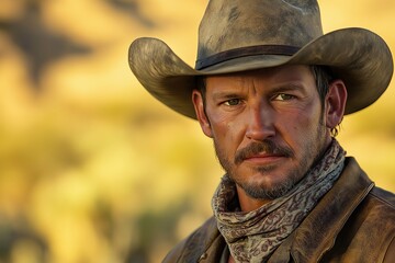 Fototapeta premium Rugged Cowboy Portrait