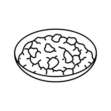 recommend clip art: curry dish indian cuisine line icon vector. curry dish indian cuisine sign. isolated contour symbol black illustration
