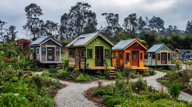 A series of eco-friendly tiny homes promoting sustainable living.A series of eco-friendly tiny homes promoting sustainable living.A series of eco-friendly tiny homes promoting sustainable living.A ser