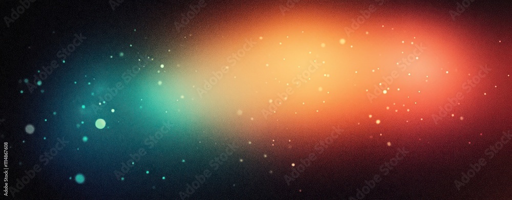Poster gradient background abstract teal orange bokeh ethereal light dreamy impressionist vibrant texture d