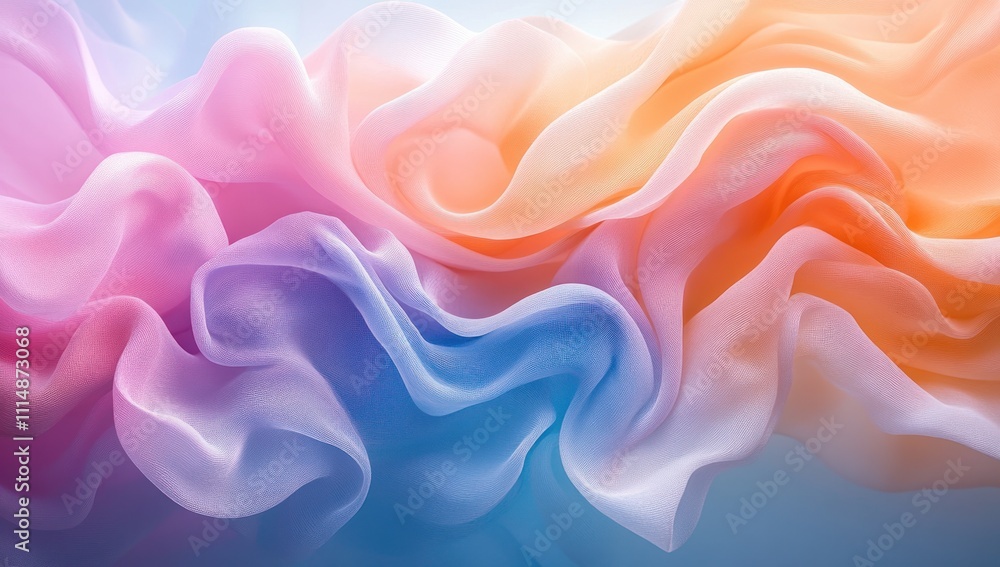 Poster abstract gradient background with fluid curves and soft pastel hues for modern impressionism inspire