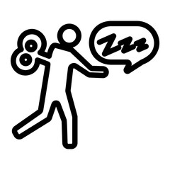 fatigue Line Icon