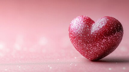 Fototapeta premium Glittery Heart Decoration Symbolizing Love and Affection