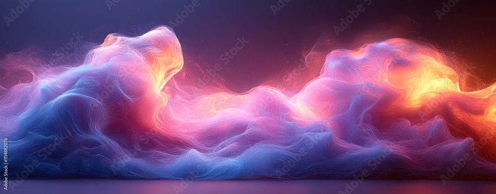 Poster dynamic abstract wave light gradient background design