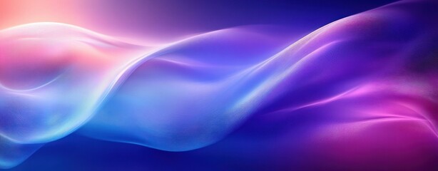 Obraz premium Vibrant Abstract Fluid Composition with Blue Purple Waves and Ethereal Lighting