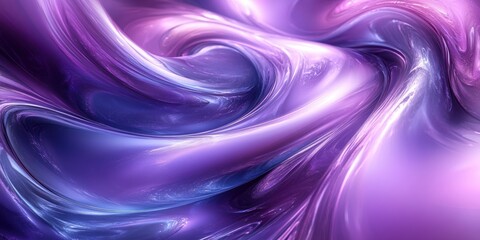 Obraz premium Abstract Purple and Silver Curves Glossy Background Design