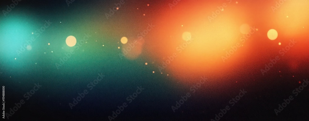 Poster abstract gradient background green orange purple noisy texture dynamic glowing color shape dark desi