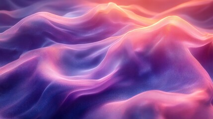 Obraz premium Dynamic Abstract Waves in Purple and Blue