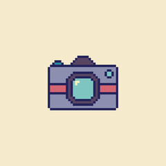  this is camera icon in pixel art with simple color this item good for presentations,stickers, icons, t shirt design,game asset,logo and your project.