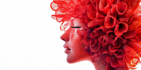woman with red hair, ai generated