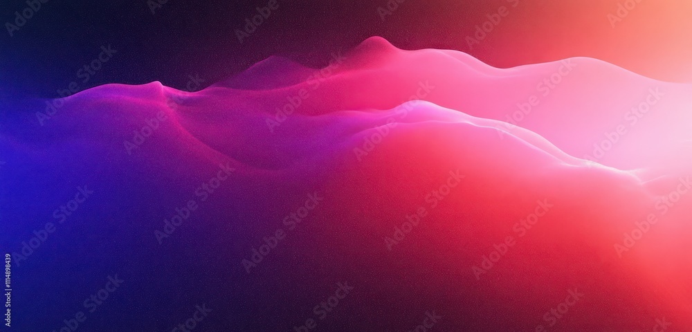 Poster magenta pink and purple gradient background with glowing ethereal texture and abstract shapes