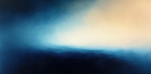 Fototapeta premium Deep Blue Beige Gradient Background Soft Light Abstract Design Texture Effect