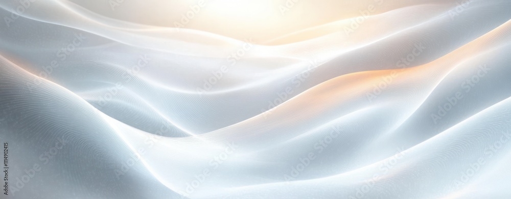 Poster minimalistic abstract white background with smooth flowing curves and soft lighting for artistic des