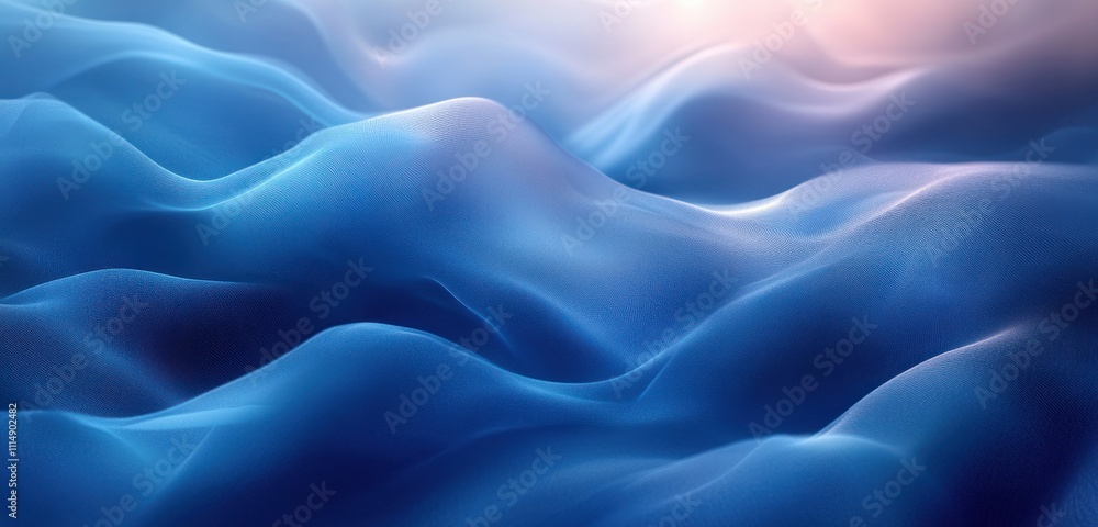 Aufkleber smooth gradient blue background abstract minimalist design soft lighting blurred textured web banner