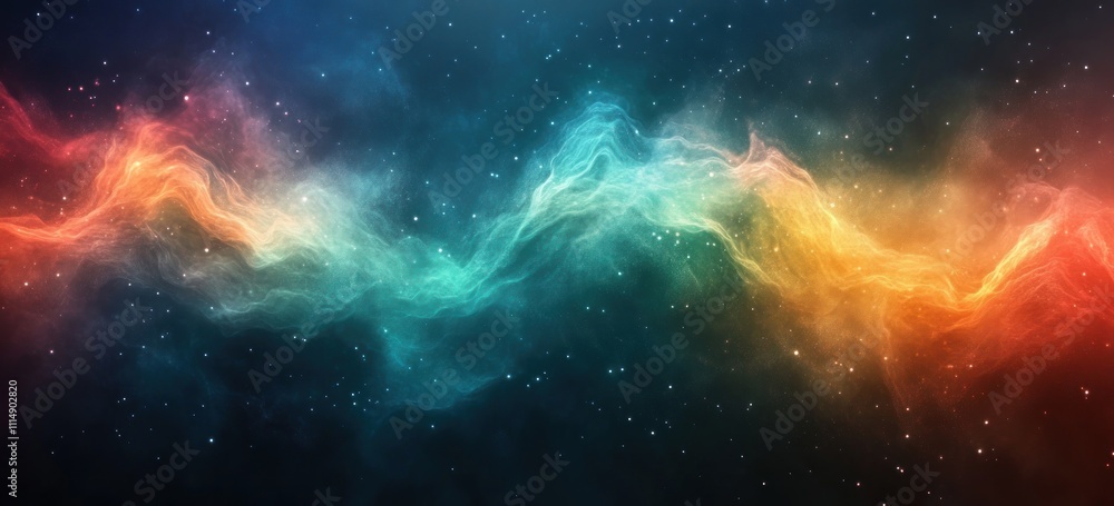 Poster gradient background with deep green to vibrant teal transition soft ambient lighting abstract design