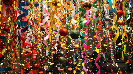 Fototapeta premium Colorful floral pattern with vibrant colors and textures, perfect for holiday decorations or wallpaper designs