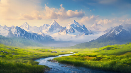 Serenity of the Mountains: A Snowy River's Journey