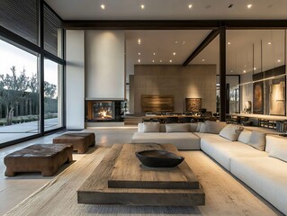 Modern Elegance: A Contemporary Living Room with Sophisticated Accents