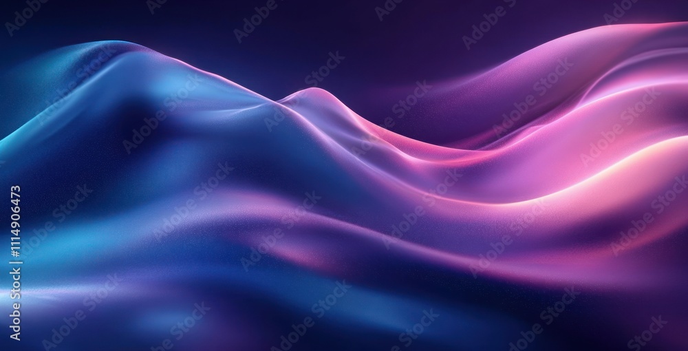 Poster abstract energy flow digital background with smooth blue violet gradients and minimalistic design