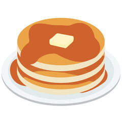 Pancake cartoon clipart. isolated on transparent background.