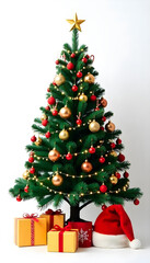 pine leaf trees gift box christmas xmas