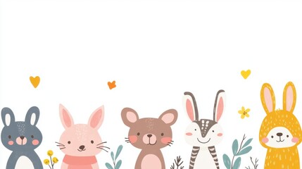 Obraz premium easter bunny with eggs