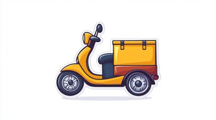 delivery van with clipping path