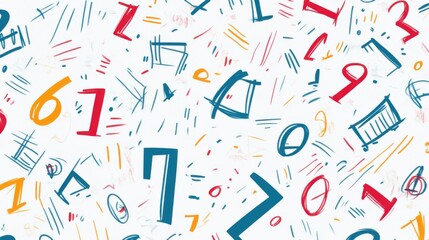 seamless pattern with numbers