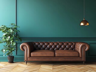 Obraz premium Modern Elegance: A Contemporary Living Room with Sophisticated Accents