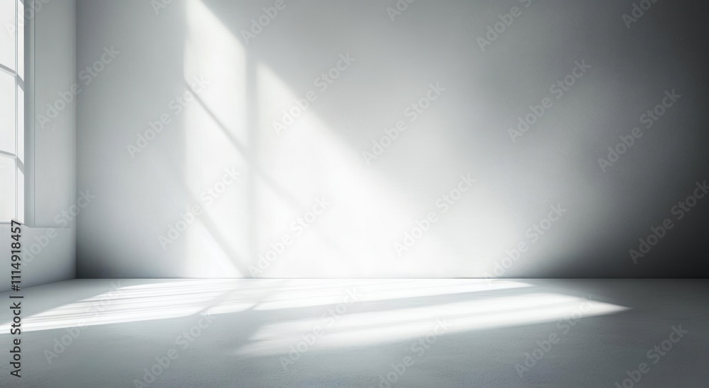 Poster minimal soft light shadows on white surface abstract background for product presentation