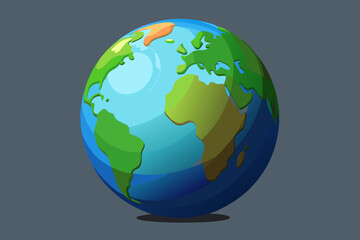 The Earth planet isolated on a white background vector art illustration 