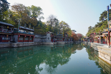 Scenery of Suzhou River in Summer Palace of Beijing.